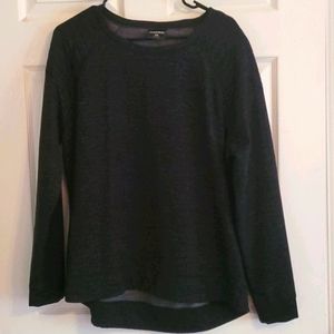 Sweatshirt with ribbed shoulders